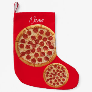 Meia De Natal Pequena Pepperoni Pizza Thunder_Cove