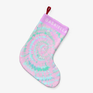 Meia De Natal Pequena Personalizada A Casa De Pau Típico Pink-Pink