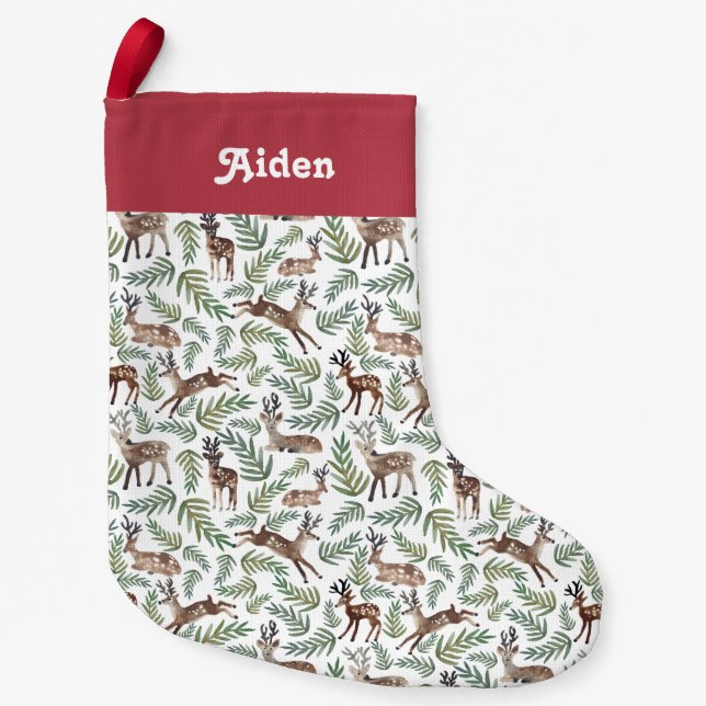 Meia De Natal Pequena Personalizado | Amado Muito (Frente)