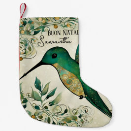 Meia De Natal Pequena Personalizado Buon Natale Italiana — Hummingbird V