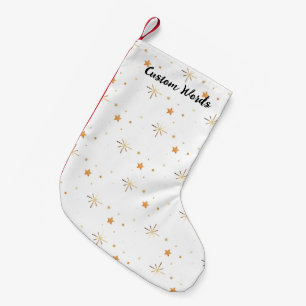 Meia De Natal Pequena Personalizado Nome Pequeno Minimalista