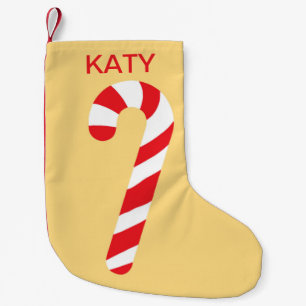 Meia De Natal Pequena Personalizar Candy Cane