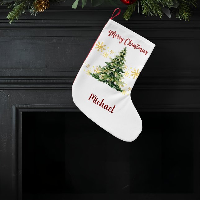 Meia De Natal Pequena Personalized Christmas Stocking (Criador carregado)