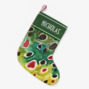 Meia De Natal Pequena Perturbação Personalizada: Angler de Pesca com V