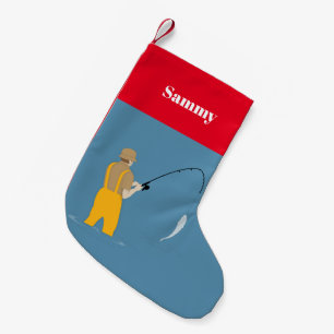 Meia De Natal Pequena Pesca