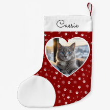 Pet Cat Photo Crimson Red Personalizado