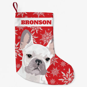 Meia De Natal Pequena Pet Dog Personalizado   Presente de Bulldog Franc