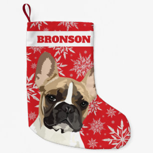 Meia De Natal Pequena Pet Dog Personalizado  Presente para Bulldog Franc