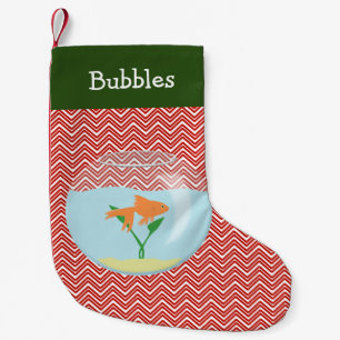 Meia De Natal Pequena Pet Goldfish Personalizado