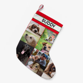 Meia De Natal Pequena Pet Name Personalizado do Natal Fotografias Cão Pe