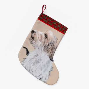 Meia De Natal Pequena Petit Basset Griffon Vendéen - Pintura de cães