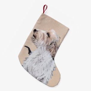 Meia De Natal Pequena Petit Basset Griffon Vendéen - Pintura de cães