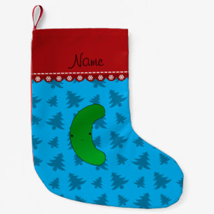Meia De Natal Pequena Pickle sky Blue Christmas
