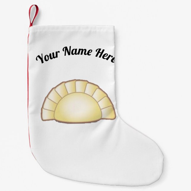 Meia De Natal Pequena Pierogi Christmas Stocking (Frente)