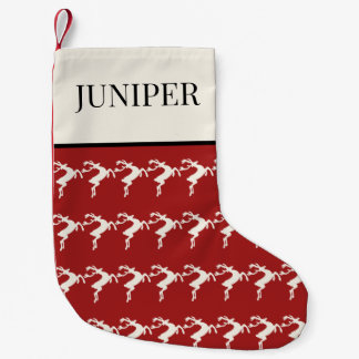 Meia De Natal Pequena Pine Needle Lane - Rustic Gallop Pattern