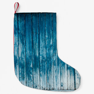 Meia De Natal Pequena Pintor azul pálido, esmaecido, de madeira verde-cu