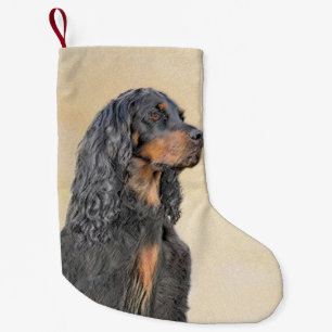 Meia De Natal Pequena Pintura de Gordon Setter - Arte de Cachorro Origin