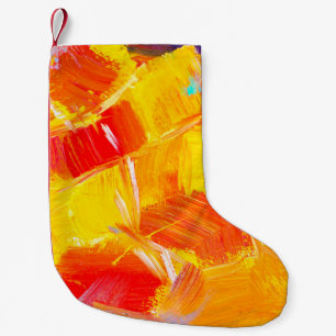 Meia De Natal Pequena pintura de óleo de textura pintura de fruta flora 