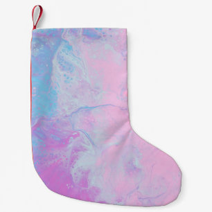 MEIA DE NATAL PEQUENA PINTURA E PINTA AZUL