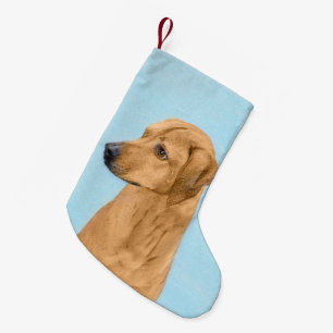 Meia De Natal Pequena Pintura Ridgeback da Rodésia - Arte Cachorra Origi