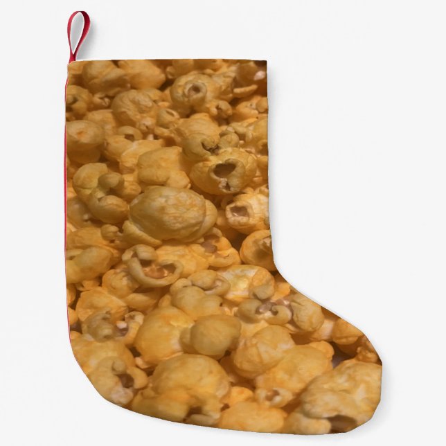 Meia De Natal Pequena Pipoca (Frente)