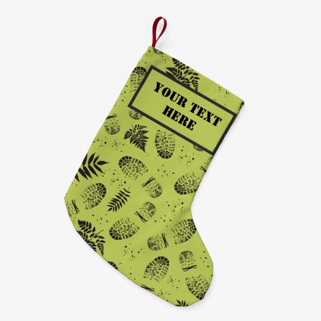 Meia De Natal Pequena Pistas de Boot Muddy ao ar livre (Frente (Pendurada))