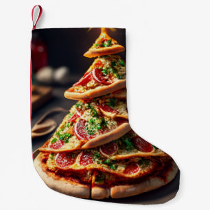 Meia De Natal Pequena Pizza árvore de Natal
