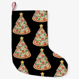 Meia De Natal Pequena Pizza Árvore Natal Xmas Luzes Crustmas Feriado