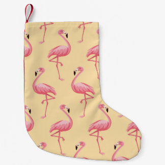 Meia De Natal Pequena Plano de fundo uniforme Flamingo. Afrontamentos co