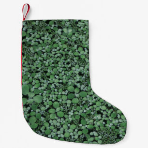 Meia De Natal Pequena Planta de folha verde