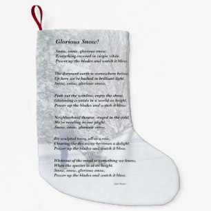 Meia De Natal Pequena Poema sazonal da neve gloriosa