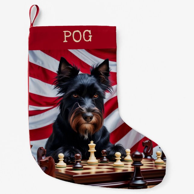 Meia De Natal Pequena Pog Patriótico (Frente)