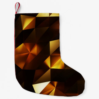 Meia De Natal Pequena Polígono Dourado: renderização de Abstrato 3D