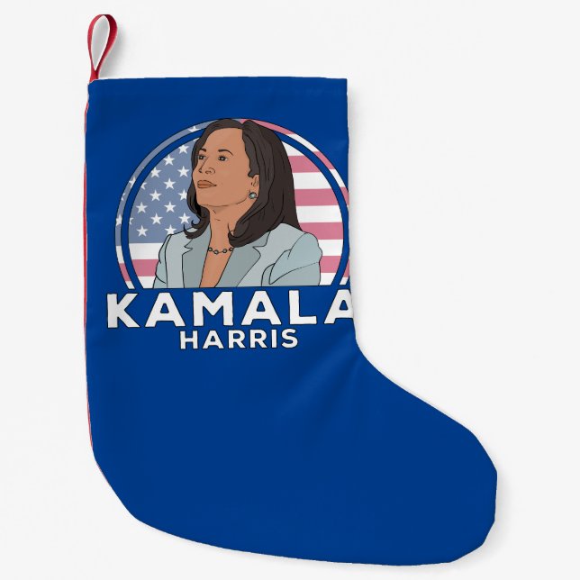 Meia De Natal Pequena Política Kamala Harris (Frente)
