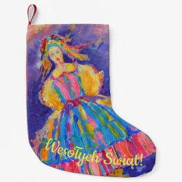 Meia De Natal Pequena Polônia Feliz Natal Wesołych Świąt presente