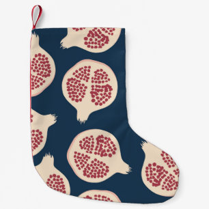Meia De Natal Pequena Pomegranato sem soldadura, fundo com pombos