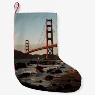 Meia De Natal Pequena PONTE DA PORTA DO ouro, SAN FRANCISCO DURANTE O DI