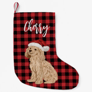 Meia De Natal Pequena Poodle Christmas Stocks