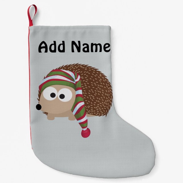 Meia De Natal Pequena Porco no Boné adormecido (Frente)