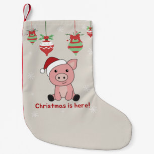 Meia De Natal Pequena Porcos Feliz de Natal Porcos Pequenos de Natal S