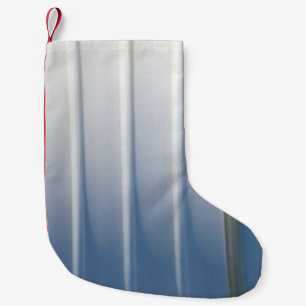 Meia De Natal Pequena Porta de vidro moldada em madeira castanha