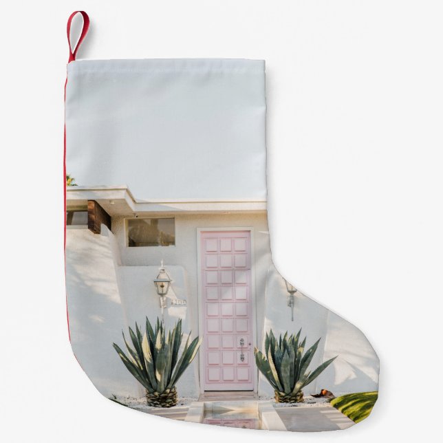 Meia De Natal Pequena Porta fechada (Frente)