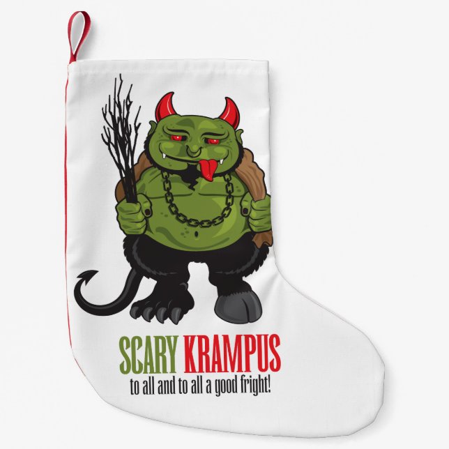 Meia De Natal Pequena Pouca meia de Krampus (Frente)