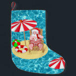 Meia De Natal Pequena praia santa claus stocking do xmas<br><div class="desc">"xmas Beach santa claus ", "Beach santa claus""christmas july" "tropical santa claus" "florida santa claus" "Island santa claus""california santa claus""vacation santa claus""hawaii santa claus""Summer santa claus"</div>