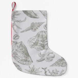 Meia De Natal Pequena Prateleiras de Arte Suave de Seashell