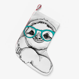 Meia De Natal Pequena Preguiça do hipster