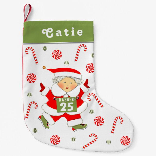 Meia De Natal Pequena Presente de Férias para Corredor (Frente)