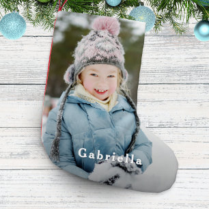 Meia De Natal Pequena Presente de Natal Personalizado com Foto