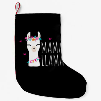 Meia De Natal Pequena Presente Llama| Mama Llama