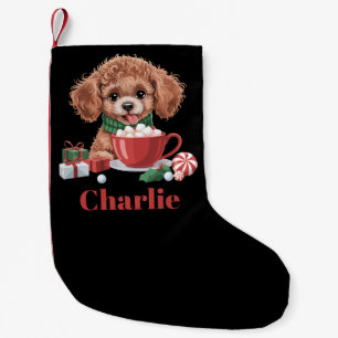 Meia De Natal Pequena Presente Personalizado de Natal para Amante de Poo